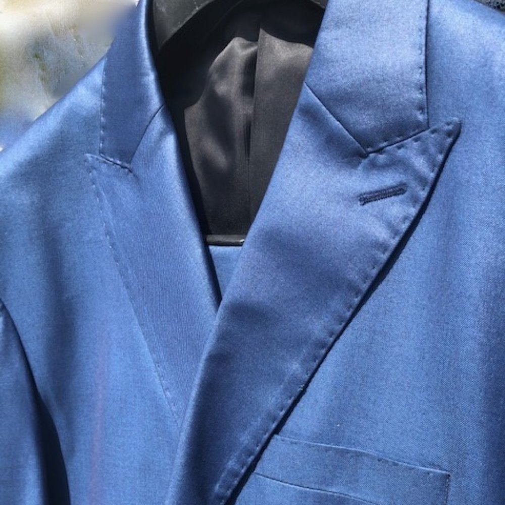 Blue Sheen 2pc Suit 38R or 46R